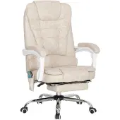 MH Handel GmbH Vinsetto Massage-Bürostuhl, Ergonomisch Schreibtischstuhl mit Liegefunktion