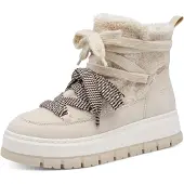 Tamaris Schnür-,Zug-u.Schnallenstiefel in beige, Gr. 41