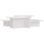 vidaXL Couchtische 2 Stk. Weiß 111,5x50x33 cm Holzwerkstoff