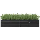vidaXL Garten-Hochbeet Anthrazit 240 x 80 x 45 cm Verzinkter Stahl
