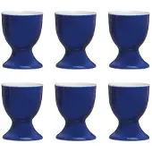 Ritzenhoff & Breker Eierbecher "Eierbecher Doppio ø 5 cm 6er Set", blau (indigo blau), Porzellan, Eierbecher, Eierbecher