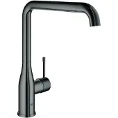 GROHE Essence Einhand-Spültischarmatur, Ausladung 220mm, schwenkbar, hoher Auslauf, 30505A00, Farbe: Hard Graphite