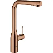 GROHE Essence Einhand-Spültischarmatur, Ausladung 204mm, hoher Auslauf, herausziehbar, Dual-Spülbrause, schwenkbar, 30504DA0, Farbe: Warm Sunset