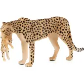 Small Foot Mojo Fun Cheetah Female with Cub, 3 Jahr(e), Wildlife, Gelb, Schwarz, Weiß, Polyvinylchlorid (PVC)