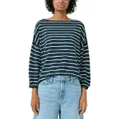 QS 3/4 Arm-Pullover gestreift, mit Viskose