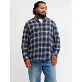 Jack & Jones Langarmhemd "JJEFIELD CHECK SHIRT LS SN PLS" Baumwolle, relaxed fit