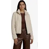 Zero Fellimitatjacke ohne Kapuze Kuscheljacke mit hohem Kragen