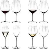 RIEDEL Glas Weinglas "Gläserset Performance 8er Set transparent", bunt (transparent), B:2cm H:2cm, Glas, RIEDEL THE WINE GLASS COMPANY, Trinkgefäße, Weinglas, Spülmaschinenfest