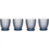 Villeroy & Boch Whiskyglas "Becher Boston Coloured 330 ml 4er Set", blau, Glas, Trinkgefäße, Whiskyglas