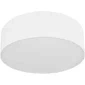 Globo Deckenleuchte, 3 flammig, rund, Textil, weiß, D 40cm