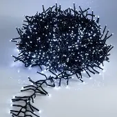 Spetebo Büschel Lichterkette kalt weiß - 11 m / 1512 LED - Deko Baum Beleuchtung mit Controller und Speicherchip - für Außen und Innen