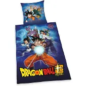 Herding Bettwäsche Dragonball Super, Kopfkissenbezug 70 x 90 cm mit Reißverschluss und Wende-Motiv, Bettbezug 140 x 200 cm, Mit Reißverschluss, 100% Baumwolle/Renforcé