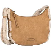 Tom Tailor Umhängetasche "Neela" Damen Schlutertasche mit kuscheligem Fellimitat am Schulterriemen
