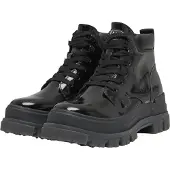 Buffalo Stiefel "ASPHA LACE UP MID - VEGAN PATENT"
