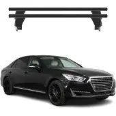 Menabo Dachträger Grundtäger für Genesis G90 2016-2019 ABE Aluminium Schwarz 2x