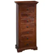 MASSIVMOEBEL24.DE MASSIVMOEBEL24 Kommode Akazie 47x43x112 nougat lackiert OXFORD #523