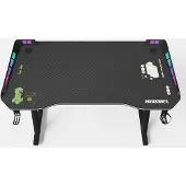 Phoenix Minecraft Gamingtisch, Schreibtisch mit Beleuchtung und Halterungen