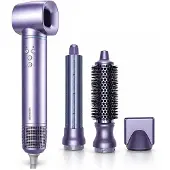 Heinner 4-in-1 Airstyler 1300 W, BLDC-Motor, 4 Aufsätze, Ionenfunktion, Lila