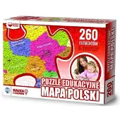 Zachem Puzzle edukacyjne - mapa Polski, 260 elementów