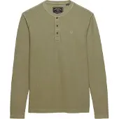 Superdry Waffle Long Sleeve Henley Langarm-t-shirt