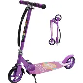 Europebazar Habib Cityroller für Kinder & Jugendliche | Breites Deck, faltbar & bis 100kg, Lila