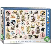 CARUNO EUROGRAPHICS Katze Yoga Puzzle XL 500 Teile