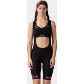 ALÉ Kurze Fahrradhose mit Trägern - PR-R SELLA PLUS LADY - Schwarz/Rosa S