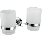 Novaservis Mephisto - Doppelhalter mit Bechern, chrom/glas 6857,0