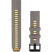 Garmin QuickFit Armband Silikon Silbergrau/Yellow