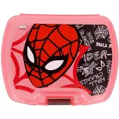 Marvel Spiderman Sandwichbox aus Kunststoff für Kinder, BPA-frei, waschbar und wiederverwendbar, mit Sicherheitsverschluss und nicht für Mikrowelle und Spülmaschine geeignet