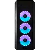 Chieftec Scorpion 3, Tower, PC, Schwarz, ATX, micro ATX, Mini-ITX, SPCC, Gehärtetes Glas, Blau, Grün, Rot