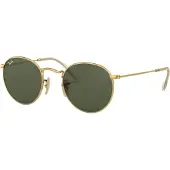 Ray-Ban Round Flat Lenses, Erwachsener, Uni, Rund, Rund, Vollrand, Gold