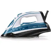 Black & Decker BXIR2402E, Trocken- & Dampfbügeleisen, Blau, Weiß, 2400 W, 220 - 240 V, 50 - 60 Hz