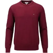 Tommy Hilfiger Herren Pullover & Cardigans Pima Org Ctn Cashmere Crew Neck - Bordeaux - Größe M