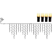Star Trading LED Icicle Vorhang 240, Leichte Dekorationskette, Schwarz, Ambiente, IP44, Flexibel, Schwarz