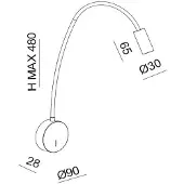FABAS LUCE Flux Wandleuchte 3802-21-102 Weiß IP20