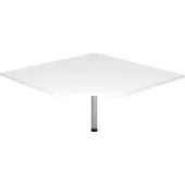 Hjh OFFICE PRO LT12 - Trapezplatte 120x120 Weiß