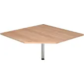 Hjh OFFICE PRO LT12 - Trapezplatte 120x120 Nussbaum