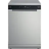 Whirlpool W7F HP33 X, Freistehend, Standardgröße (60 cm), Edelstahl, Schwarz, Tasten, LED