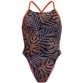 Speedo Allover Digital Tie Back Badeanzug