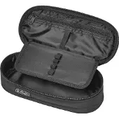 Herlitz Etui, Weiches Federmäppchen, Polyester, Schwarz, Einfarbig, Reißverschluss, 90 mm