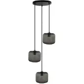 HOME DELUXE Hängeleuchte aus Glas LILY - Rauchgrau | Pendelleuchte Hängelampe Deckenpendel