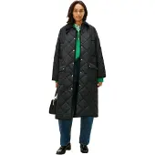 Tommy Hilfiger Damen Steppmantel Padded Quilted Oversized Fit, Schwarz (Black),
