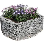 Bellissa Gabionen Hochbeet basic 4-eck, Bausatz inkl. Trennfolie
