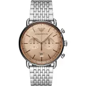 Emporio Armani Emporio AR11239 Herren-Armbanduhr, Edelstahl-Gehäuse, Metall-Armband