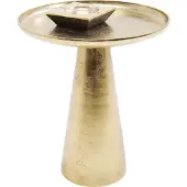 Kare Design Beistelltisch Plateau UNO, Gold, 45cm Durchmesser