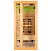 HOME DELUXE – Infrarotkabine REDSUN S Deluxe – 90 x 90 x 190 cm - für 1 Person, 4 Vollspektrumstrahler, Holz: Hemlocktanne I Infrarotsauna, Sauna, Wärmekabine, Infrarot