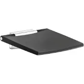 Keuco PLAN Care Duschsitz Wandmontage, nach oben Klappbar, Belastbarkeit bis 150kg, 34983170038, Farbe: Aluminium-finish / lichtgrau
