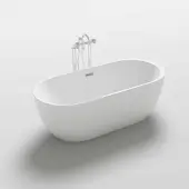 HOME DELUXE Freistehende Badewanne Codo 170 x 80 x 58 cm