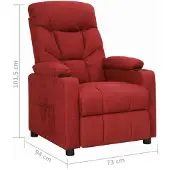 vidaXL Relaxsessel Weinrot Stoff